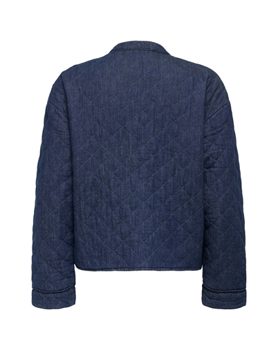 Only - OnlHallie Quilted Denim Jakke - Dark Blue Denim